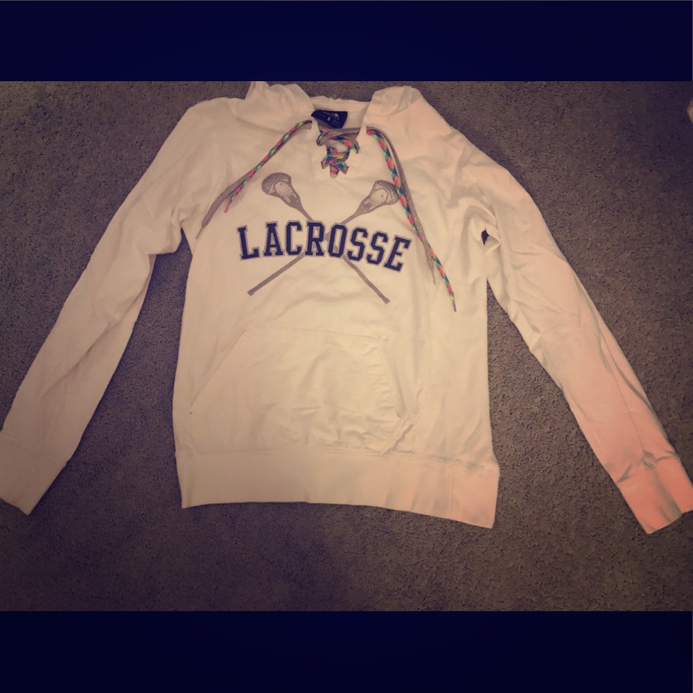 Lacrosse sweatshirt with rainbow ties